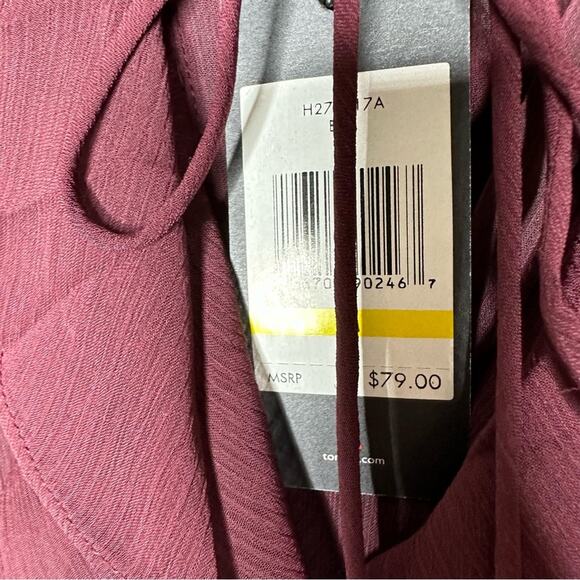 TOMMY HILFIGER Burgundy Blouse NWT in Medium - Picture 3 of 6
